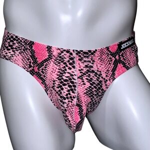 Jockmail Snake Brief Pink Size M (27-30) JM394 NWT
